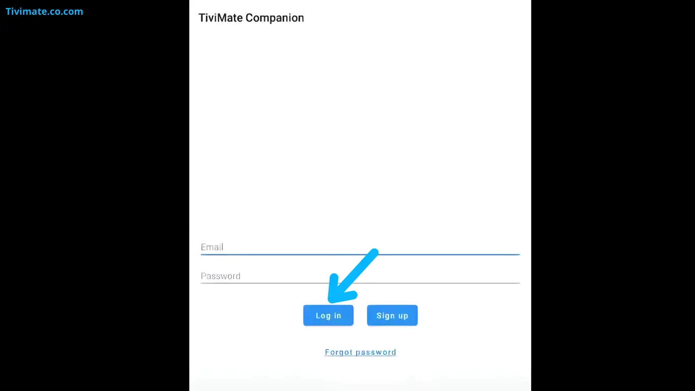login to TiviMate Companion app.