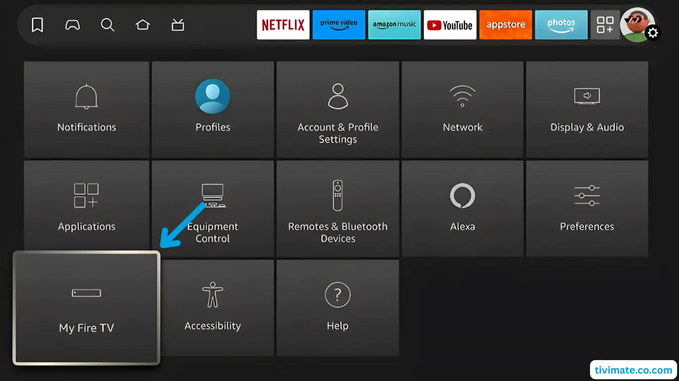 Click on my fire tv