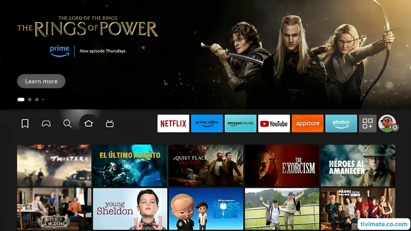 Press the Home button on your remote